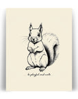 'Be Playful and Nuts' SQUIRREL Positive Affirmation Art Print - Short Affirmation