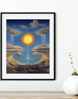 SUN HEAVEN HELL SURREALISM POSTER