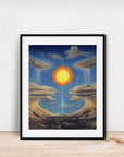 SUN HEAVEN HELL SURREALISM POSTER