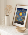 SUN HEAVEN HELL SURREALISM POSTER
