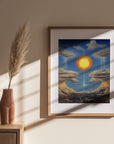 SUN HEAVEN HELL SURREALISM POSTER