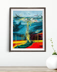 ABSTRACT TORNADO BRIDGE POSTER