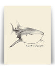 'Be Gentle And Graceful' WHALE SHARK Positive Affirmation Art Print - Short Affirmation