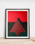 RED BLACK TRIANGLE Fire Element Feng Shui POSTER