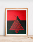 RED BLACK TRIANGLE Fire Element Feng Shui POSTER