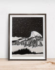 YOSEMITE HALF DOME SNOW POSTER