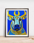 THE BLUE BULL Feng Shui POSTER