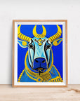 THE BLUE BULL Feng Shui POSTER