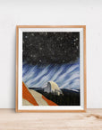YOSEMITE HALF DOME NIGHT POSTER