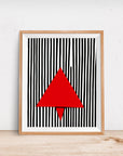 RED TRIANGLE Fire Element Feng Shui Modern Art POSTER