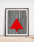 RED TRIANGLE Fire Element Feng Shui Modern Art POSTER