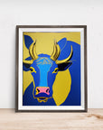 THE BLUE BULL Feng Shui POSTER