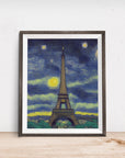 PARIS EIFFEL TOWER in the style of Vincent Van Gogh POSTER