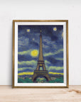 PARIS EIFFEL TOWER in the style of Vincent Van Gogh POSTER