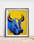 THE BLUE BULL Feng Shui POSTER