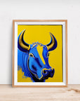 THE BLUE BULL Feng Shui POSTER