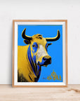 THE BLUE BULL Feng Shui POSTER