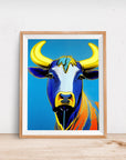 THE BLUE BULL Feng Shui POSTER