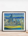 SAN FRANCISCO in the style of Vincent Van Gogh POSTER