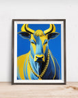 THE BLUE BULL Feng Shui POSTER