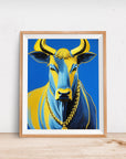 THE BLUE BULL Feng Shui POSTER