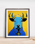 THE BLUE BULL Feng Shui POSTER