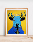 THE BLUE BULL Feng Shui POSTER