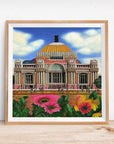 MEXICO CITY PALACIODE BELLAS ARTES in the style of Frida Kahlo POSTER