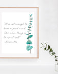 Personalized Quote Print - Baby Blue Eucalyptus