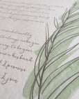 Personalized Wedding Day Love Letter /  Wedding Vows / First Dance Song Cotton Anniversary Print - Palm Frond
