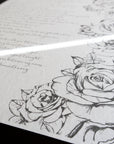 Personalized Wedding Day Love Letter / Wedding Vows / First Dance Song Cotton Anniversary Print - Roses