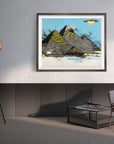 ALIENS VISITING THE PYRAMIDS OF GIZA POSTER