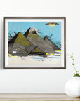 ALIENS VISITING THE PYRAMIDS OF GIZA POSTER