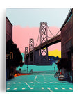 SAN FRANCISCO BAY BRIDGE HARRISON STREET POSTER