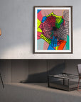 COLORFUL SPIDER WEB POSTER