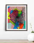 COLORFUL SPIDER WEB POSTER