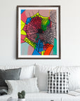 COLORFUL SPIDER WEB POSTER