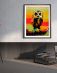 COUCOU HIBOU OWL POSTER