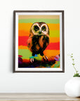 COUCOU HIBOU OWL POSTER