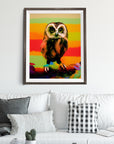 COUCOU HIBOU OWL POSTER