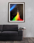 SPACE SHUTTLE RAINBOW TAKEOFF POSTER