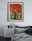 SCARLET OAK TREE POSTER