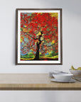 SCARLET OAK TREE POSTER