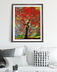 SCARLET OAK TREE POSTER