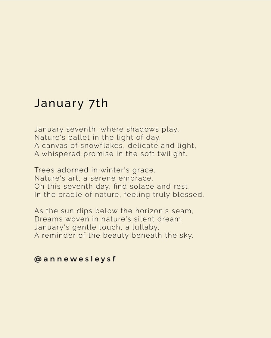 Dancing Shadows: A Mindful Serenade on January's Seventh Day