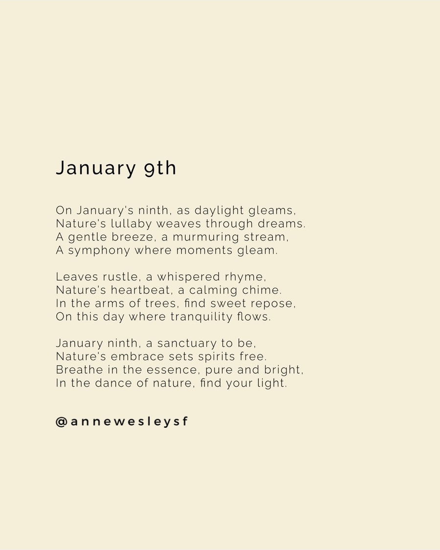A Symphony of Tranquility: Mindful Living on January's Ninth Day