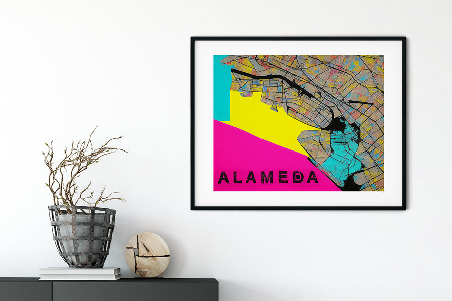 ALAMEDA CALIFORNIA MAP POSTER