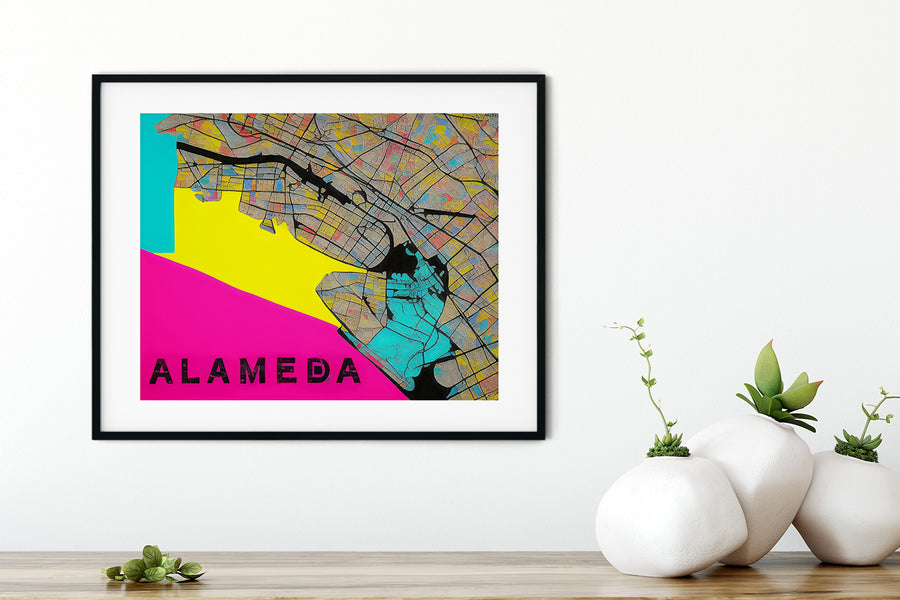 ALAMEDA CALIFORNIA MAP POSTER