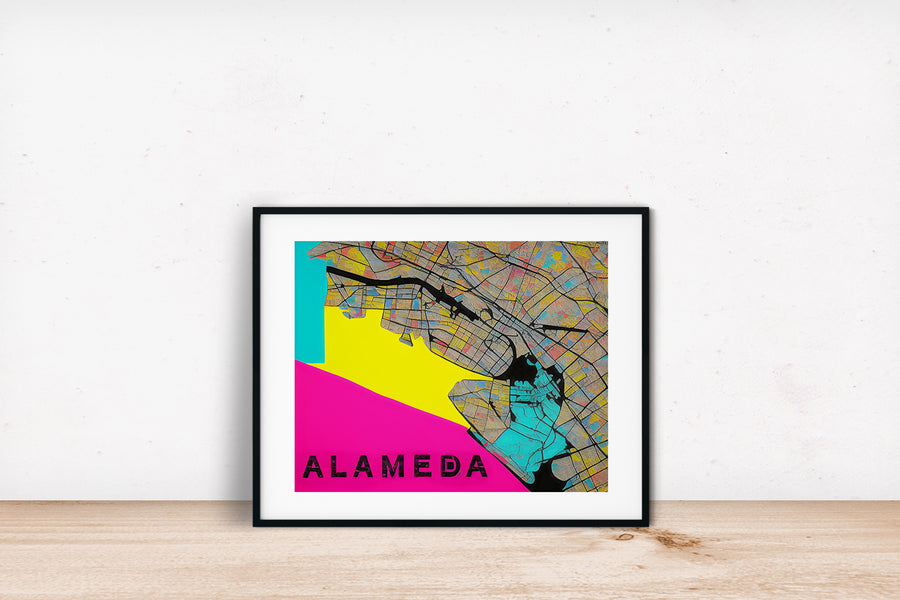 ALAMEDA CALIFORNIA MAP POSTER