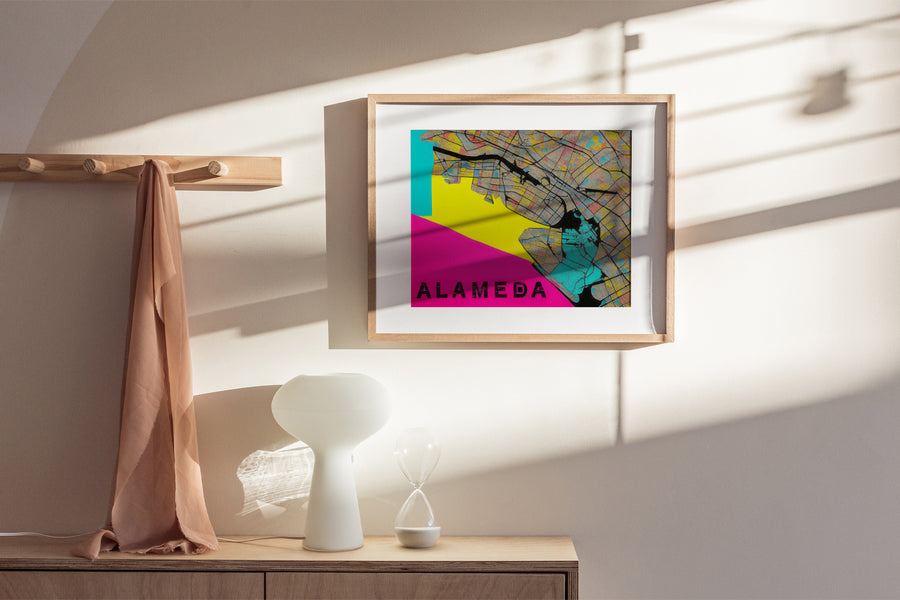 ALAMEDA CALIFORNIA MAP POSTER